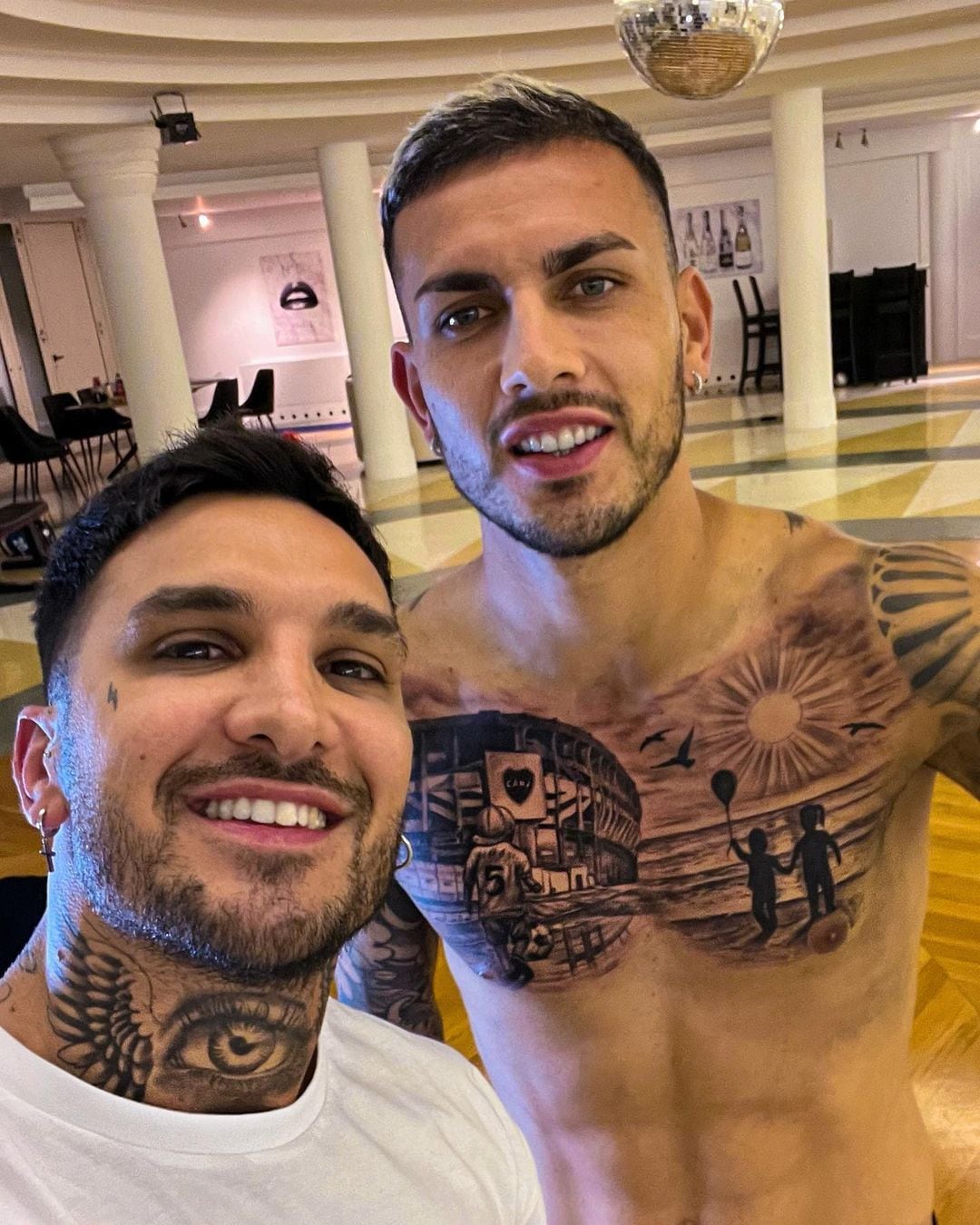 Leandro Paredes y su tatuaje que hizo delirar a los hinchas de Boca.