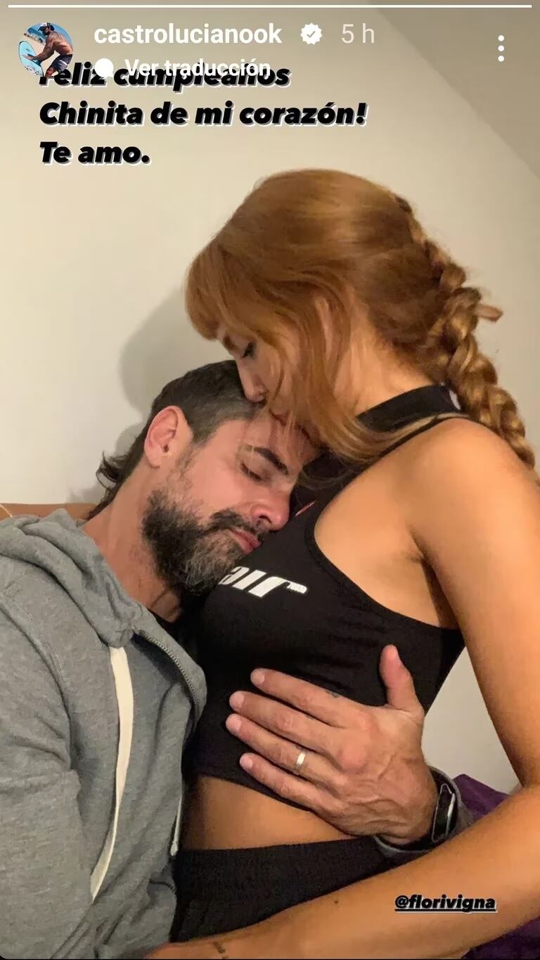 El tierno mensaje de Luciano Castro a Flor Vigna