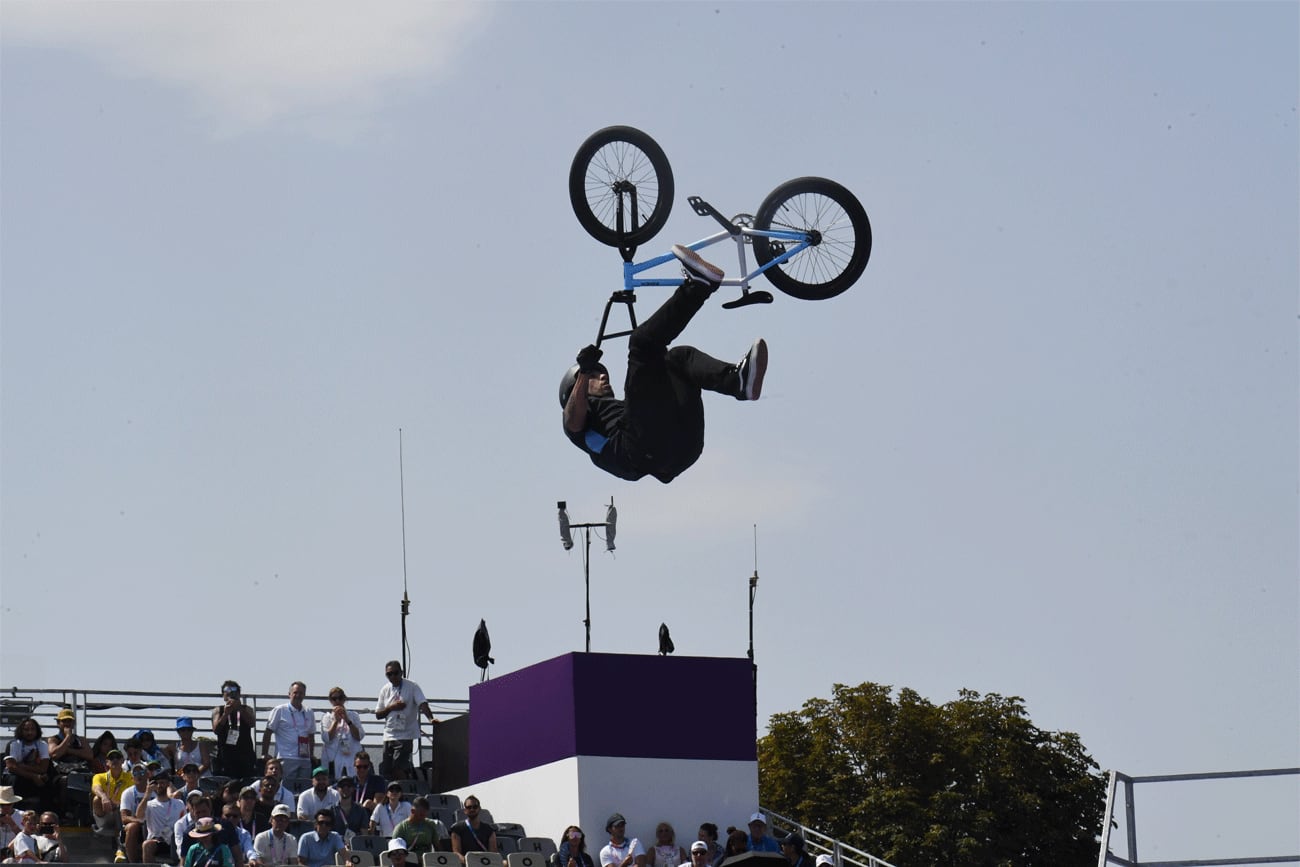 José Maligno Torres disputa este miércoles la final olímpica del BMX Freestyle en París 2024. (Gentileza Sergio Dovio)