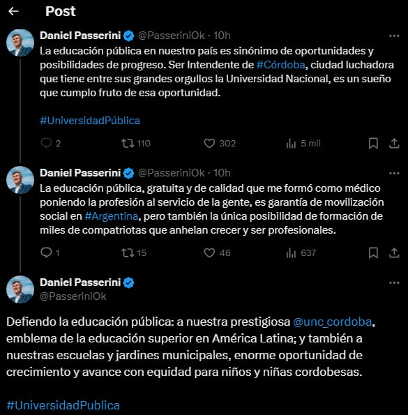 educación pública passerini llaryora