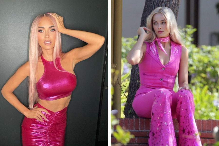 Los usuarios compararon a Megan Fox con Margot Robbie en las grabaciones de Barbie.