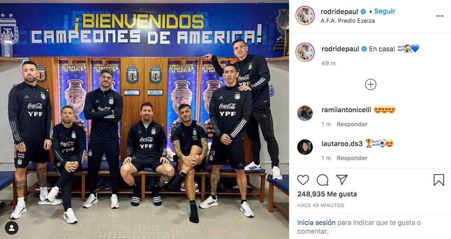 El nuevo vestuario de la Selección Argentina en el predio de Ezeiza.