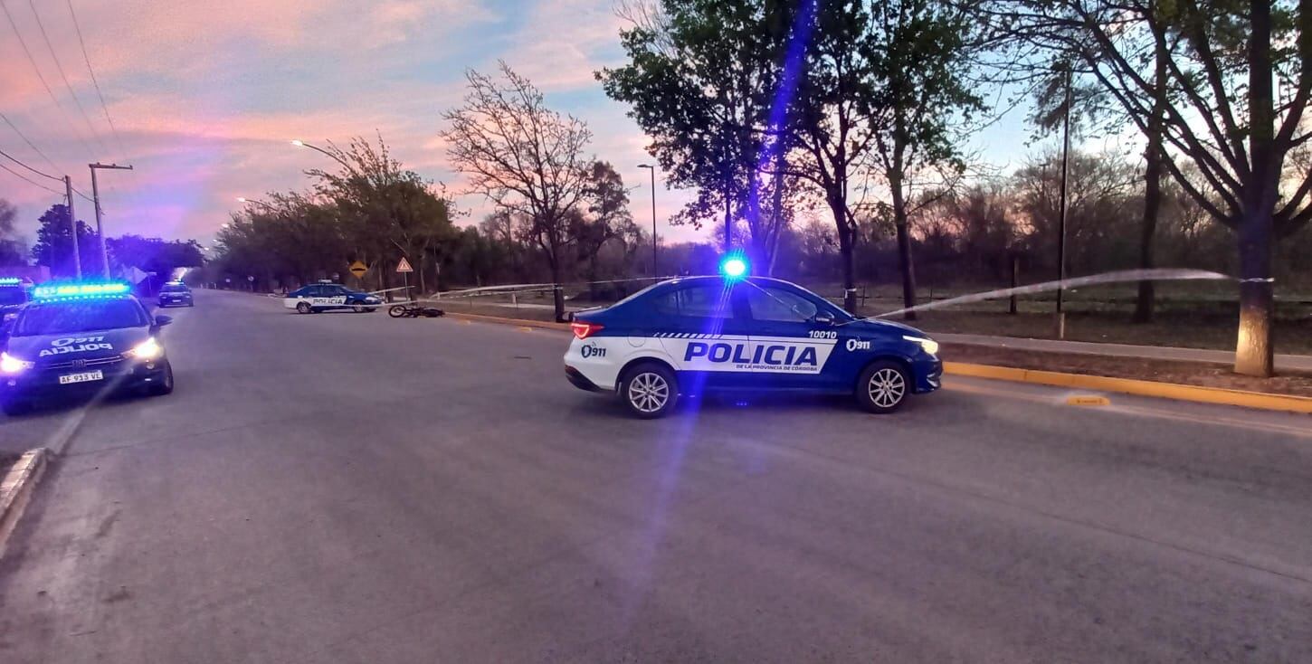 Villa María. La zona donde ocurrió el siniestro vial (Policía).