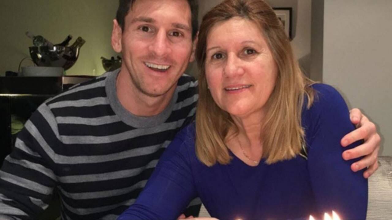 Leo Messi y su mamá