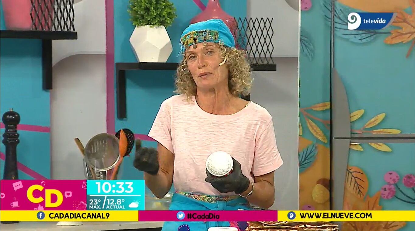 Maru Botana cocinó en vivo en la tele mendocina