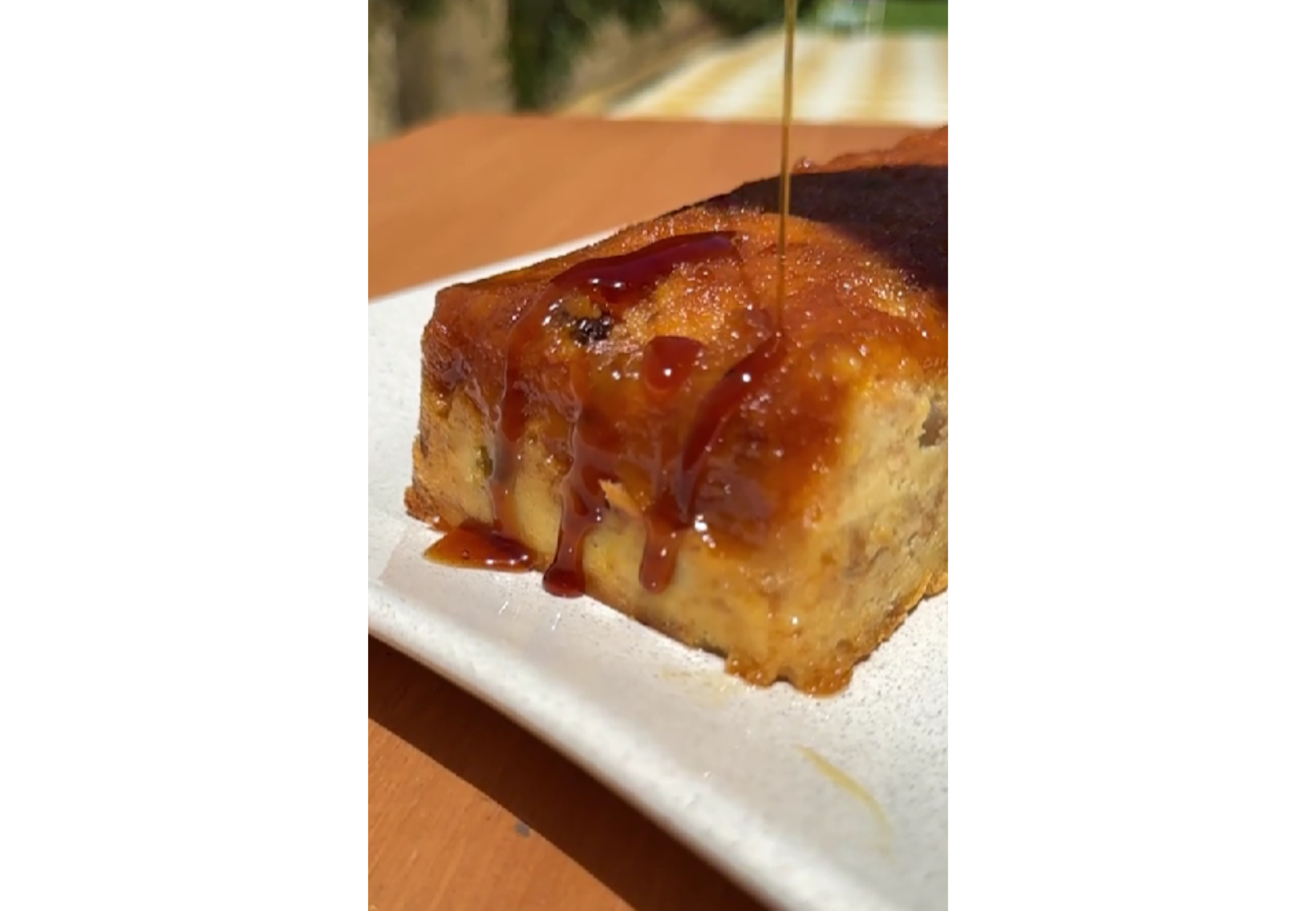 Así queda el budín de Pan dulce.