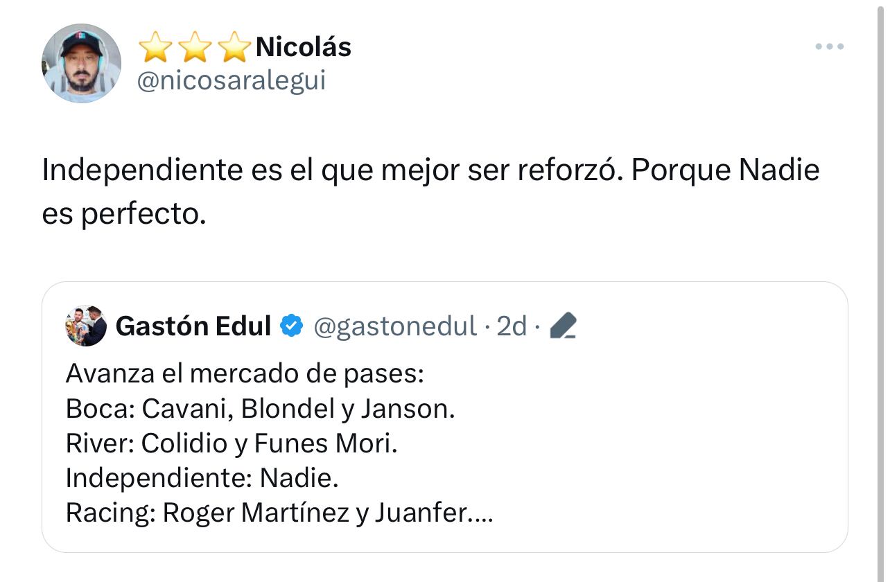 Los memes de la llegada de Nadie a Independiente