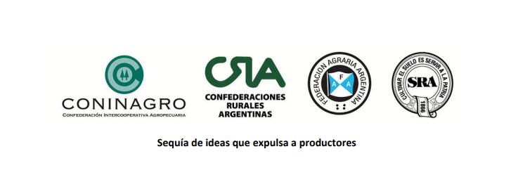 La presentación del comunicado de Coninagro.