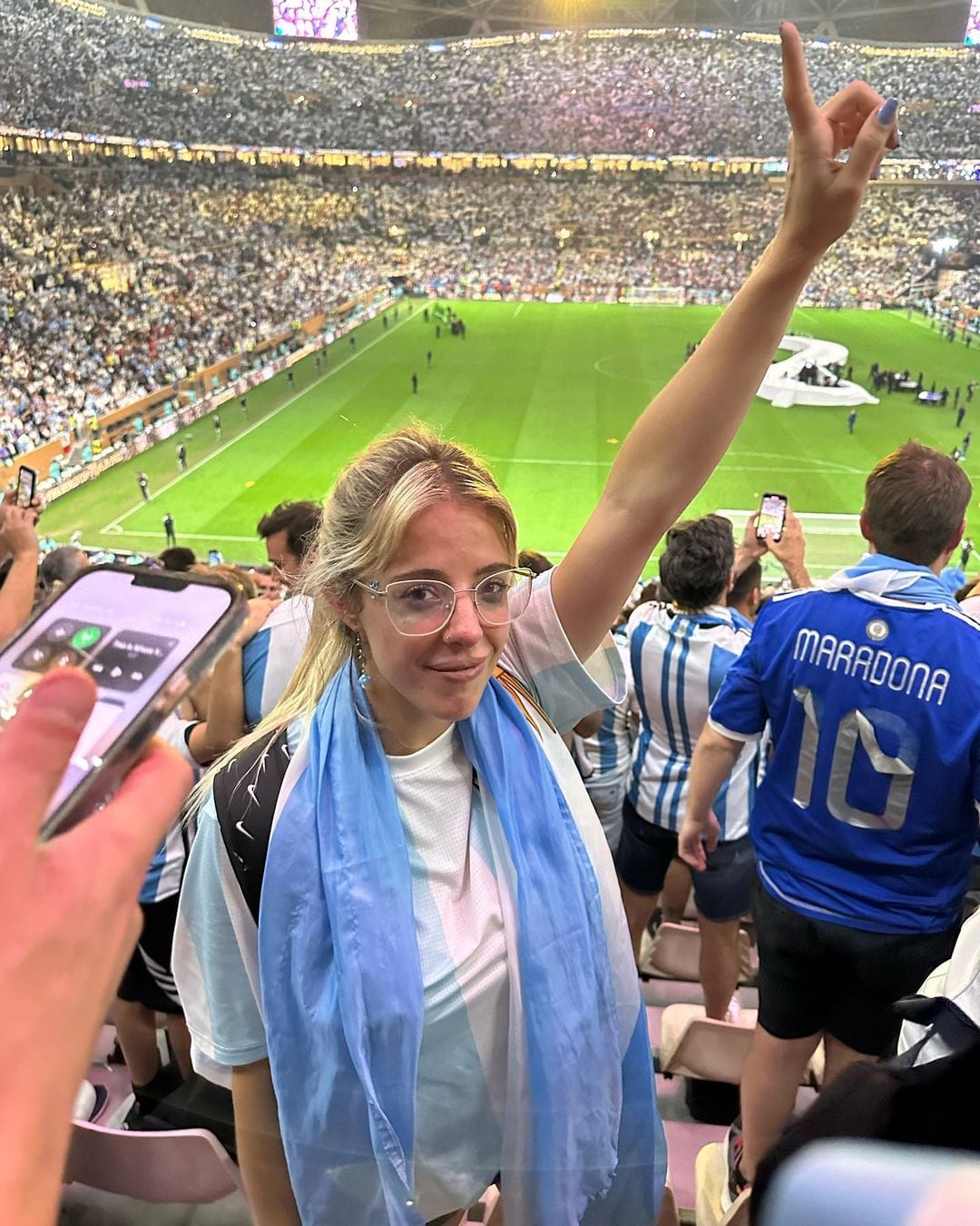 Nati Jota festejó que Argentina es campeón y causó furor en Instagram con su look y poses.