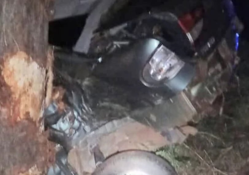 Accidente fatal en Caraguatay: un muerto y un herido tras un impactante choque.