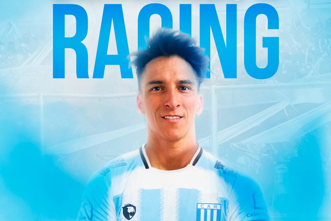 Racing de Nueva Italia confirmó por sus redes sociales la llegada de Lautaro Germiniani, lateral derecho ex-Patronato. (Prensa Racing de Nueva Italia)