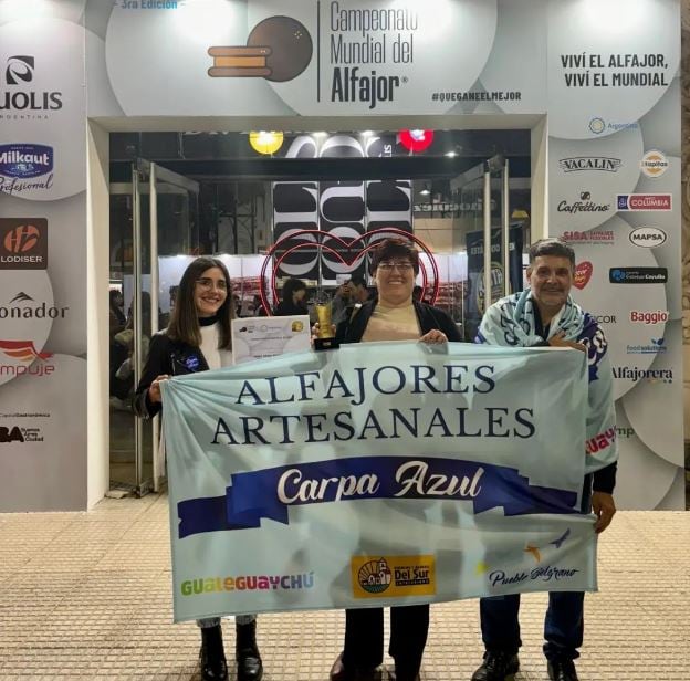 Paola Fernández y Claudio Blanco, familia entrerriana ganadores del Campeonato Mundial del Alfajor 2024