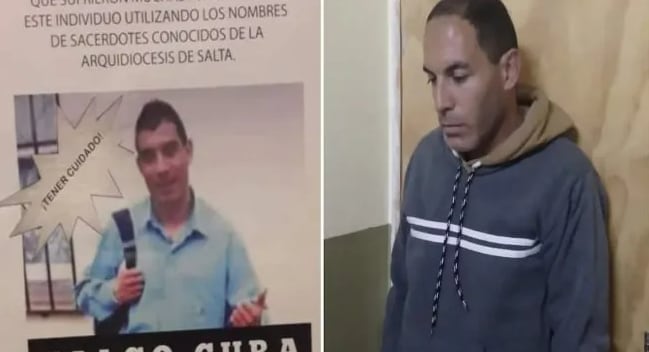 Detuvieron a un "falso cura" de Salta por estafar creyentes.