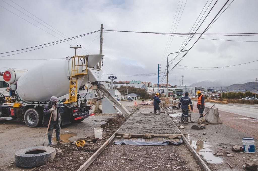 Ushuaia: continúan los trabajos en la bicisenda