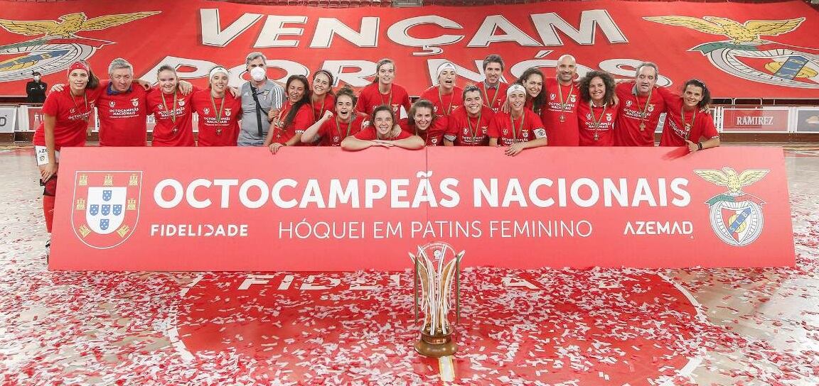 Benfica se consagró campeón del torneo de Primera División de hockey femenino sobre patines de Portugal.