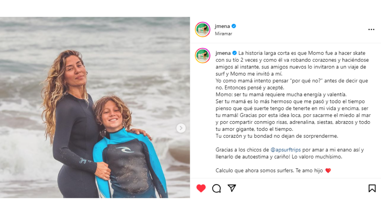 Las tiernas palabras de Jimena a su hijo Momo.