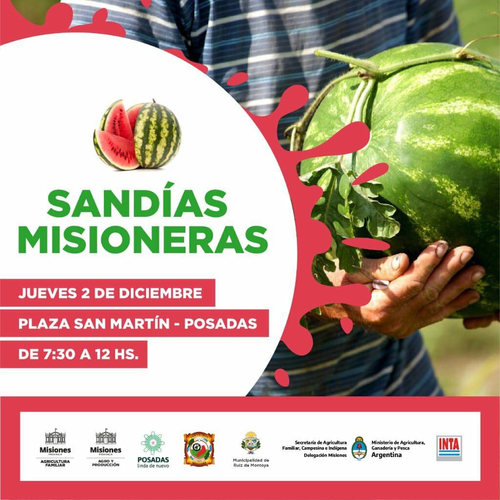 Este próximo jueves se realizará la Feria de Sandías en Posadas.