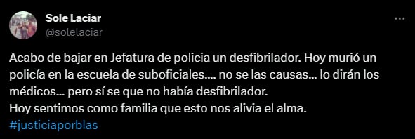 La mujer compartió el gesto en redes sociales.