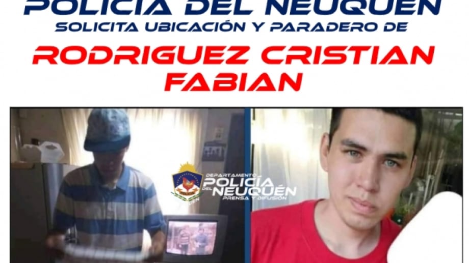 Buscan a un joven en Neuquén.