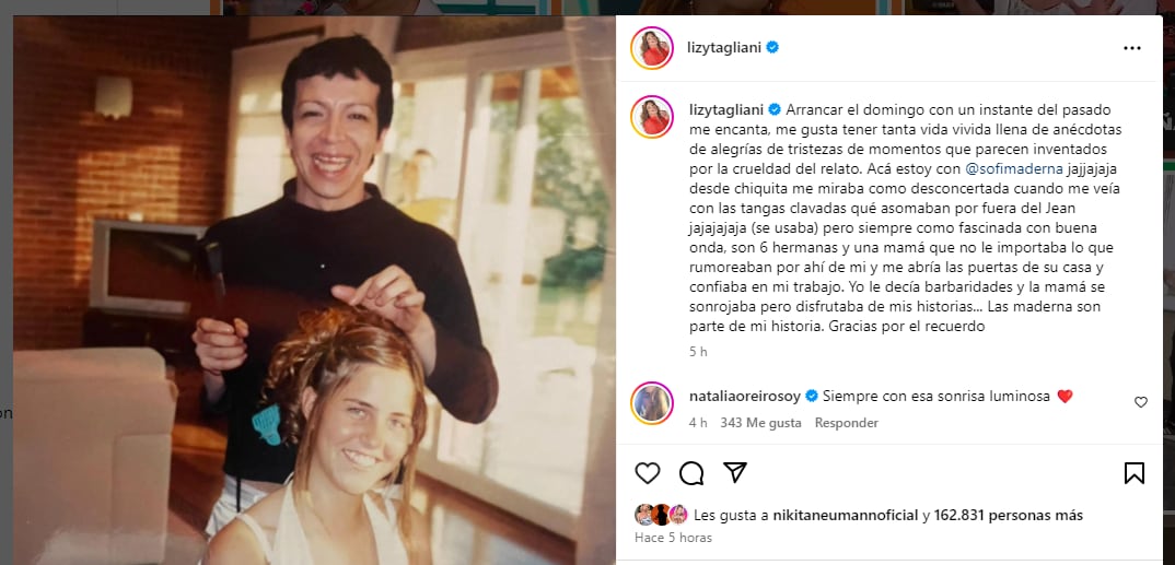 Lizy Tagliani recordó su pasado con una fuerte reflexión