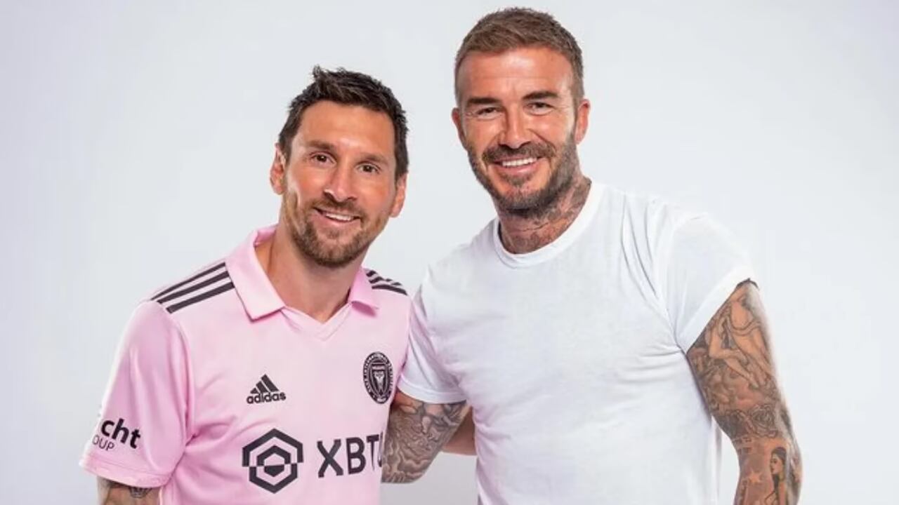 David Beckham se emocionó por la llegada de Lionel Messi. Gentileza: TN.