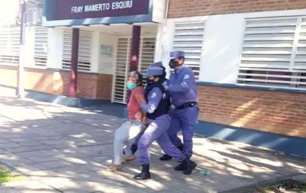 La diputada fue detenida por varias horas en el marco de una manifestación en contra del Gobierno de Gildo Insfrán. (Gentileza equipo de Gabriela Neme)