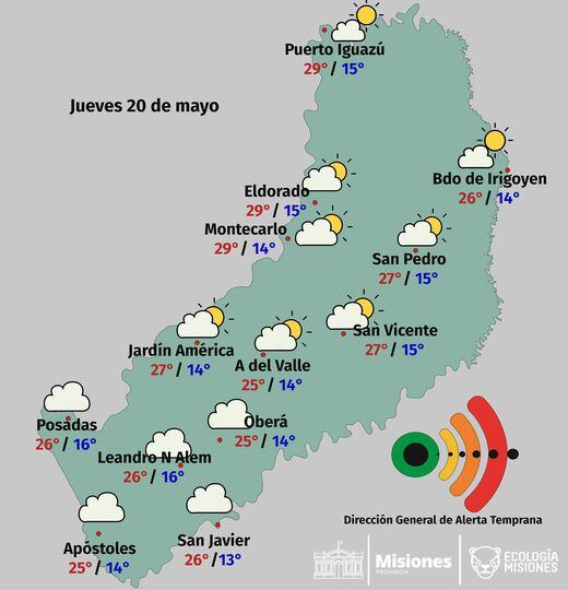 Jornada agradable y con leve ascenso de temperaturas en la provincia. FB DGAT