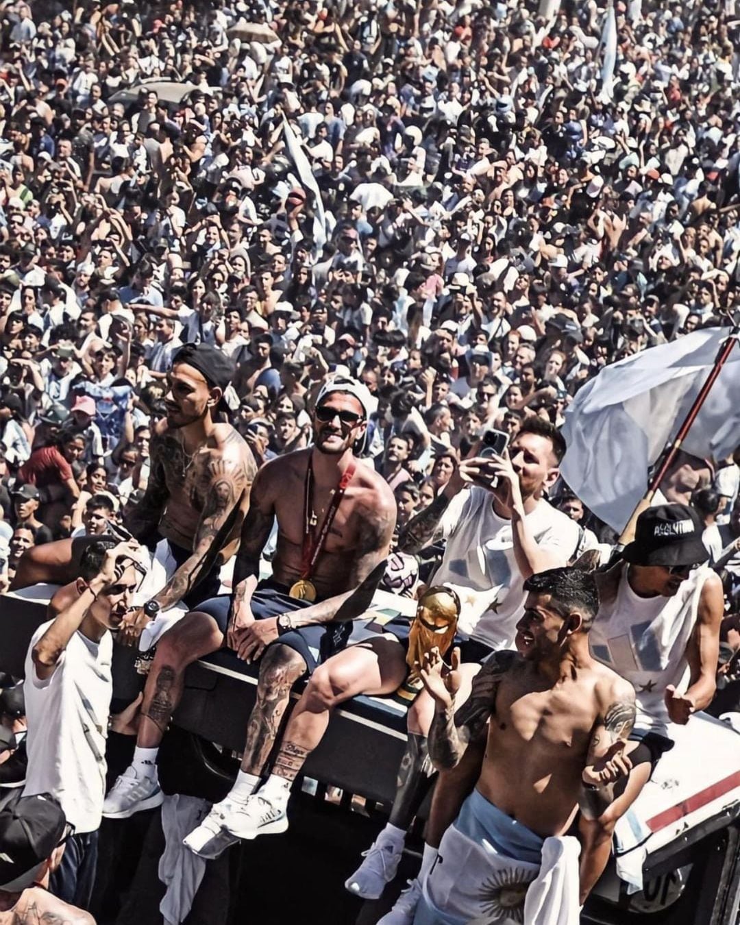 La caravana de la Selección.