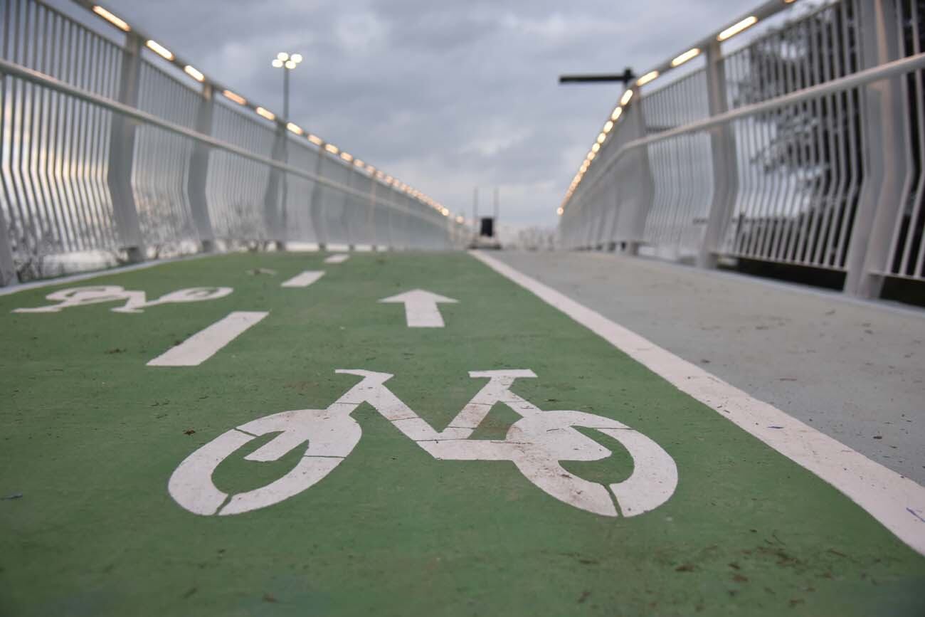 Bicisenda en altura con ultimos retoques pronta a su inauguración (Facundo Luque / La Voz)