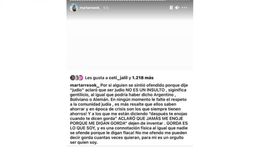 La comediante fue duramente criticada por sus comentarios sobre la comunidad judía.