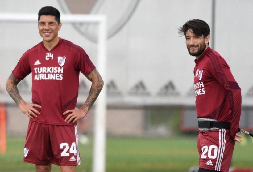 Enzo Perez con el n° 24 jugador de fútbol de River Plate