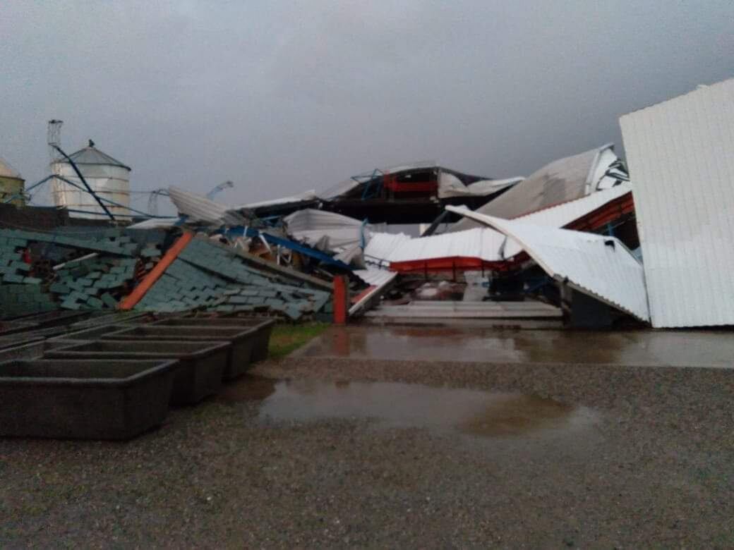 Destrozos en la zona fabril de Río Primero