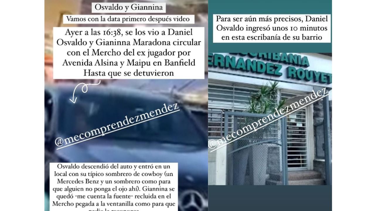 Pruebas de la posible reconciliación entre Gianinna Maradona y Daniel Osvaldo.