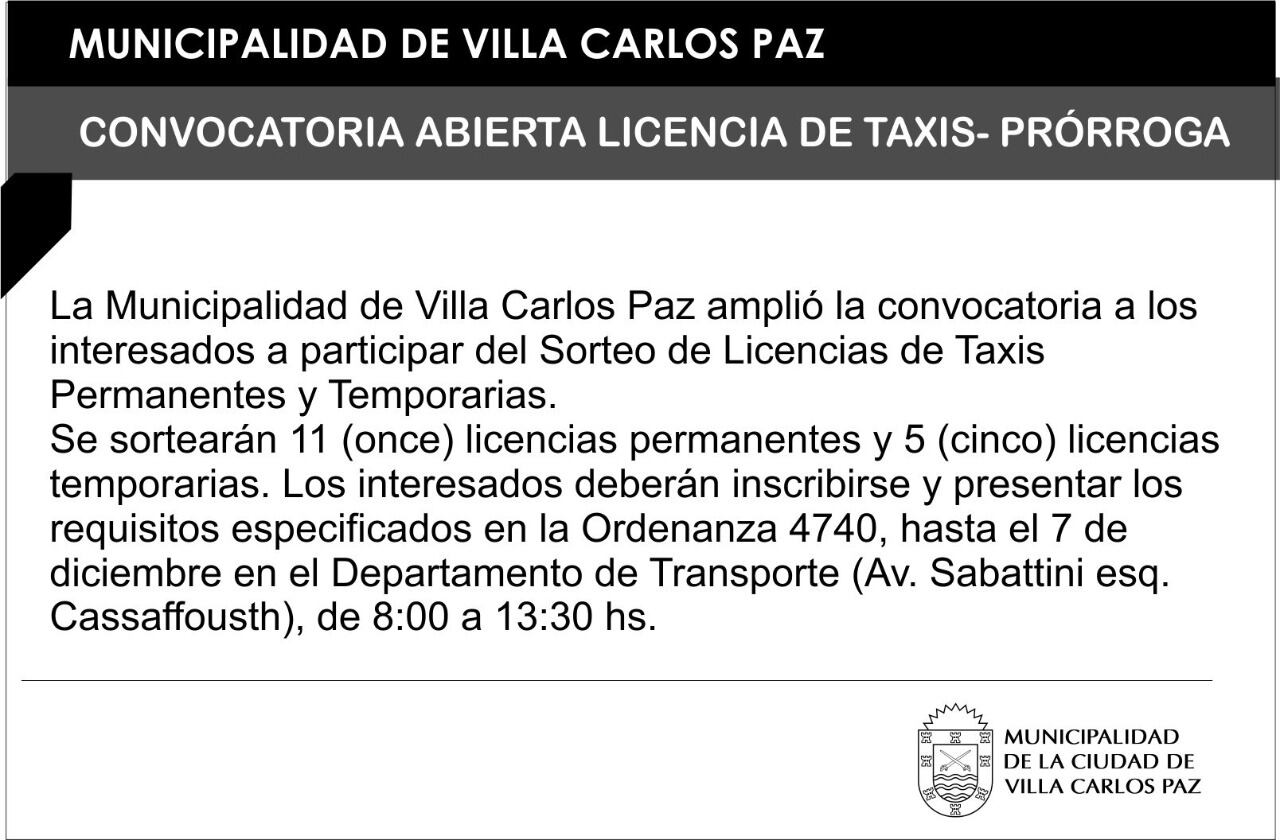 Licencia taxis