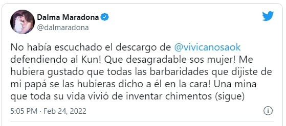 El enfrentamiento de Dalma Maradona y Viviana Canosa