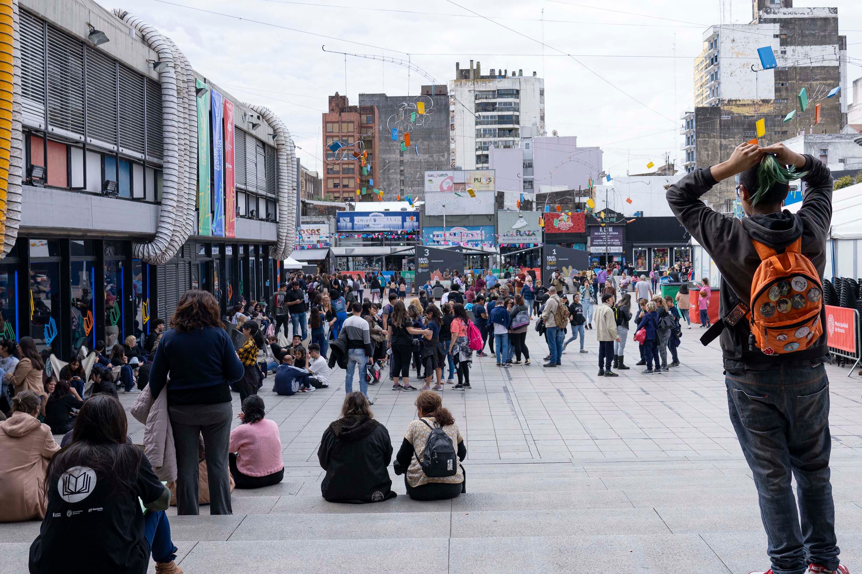 La explanada del Cultural Fontanarrosa fue uno de los puntos más visitados de la ciudad.