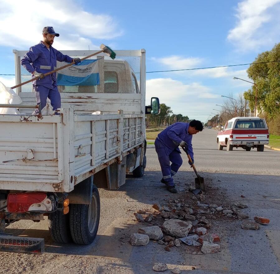 Trabajos semanales de la Coordinación de Higiene Urbana de Tres Arroyos