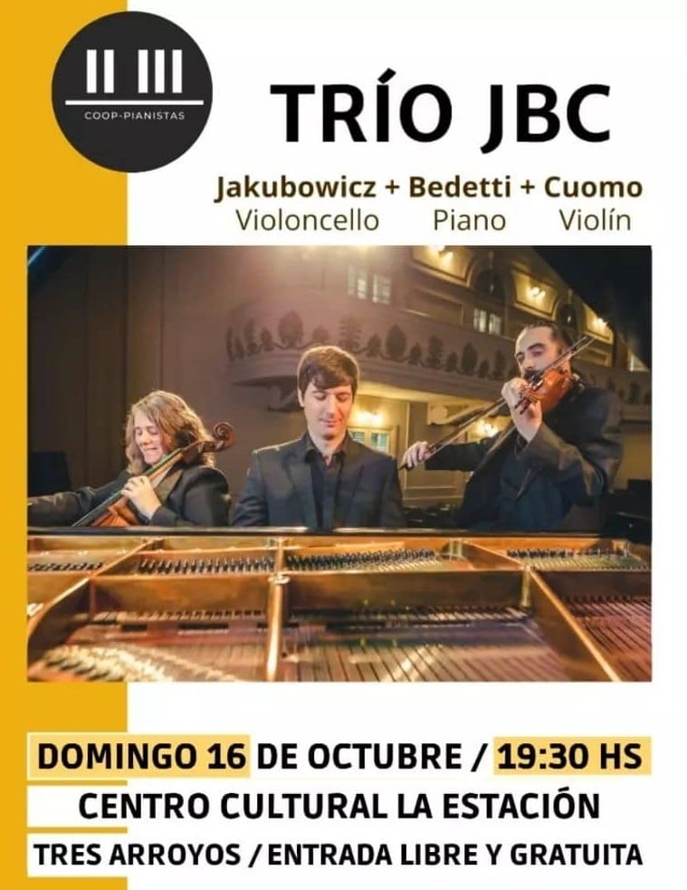 Presentación Trío JBC en el Centro Cultural La Estación de Tres Arroyos