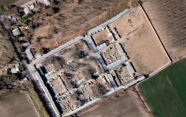 Cementerio de Eugenio Bustos, imagen aérea.