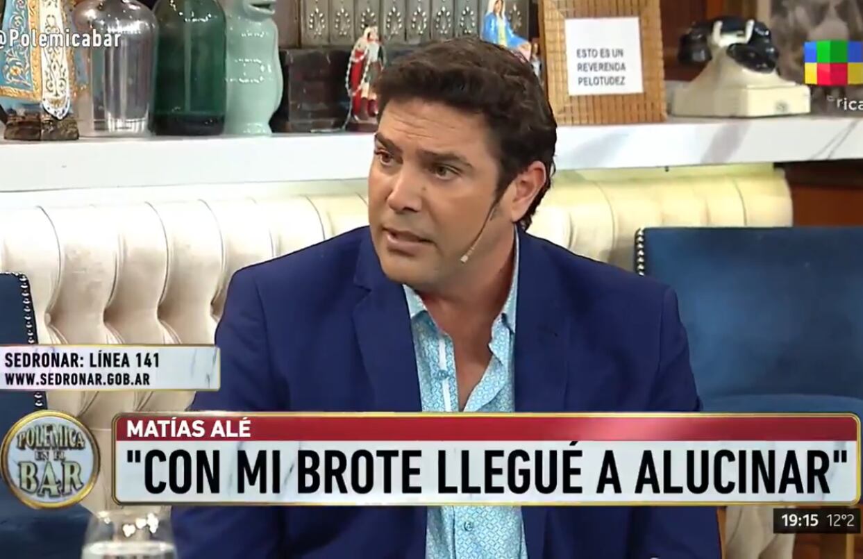 Matías Alé hablando sobre su brote psicótico en "Polémica en el bar".