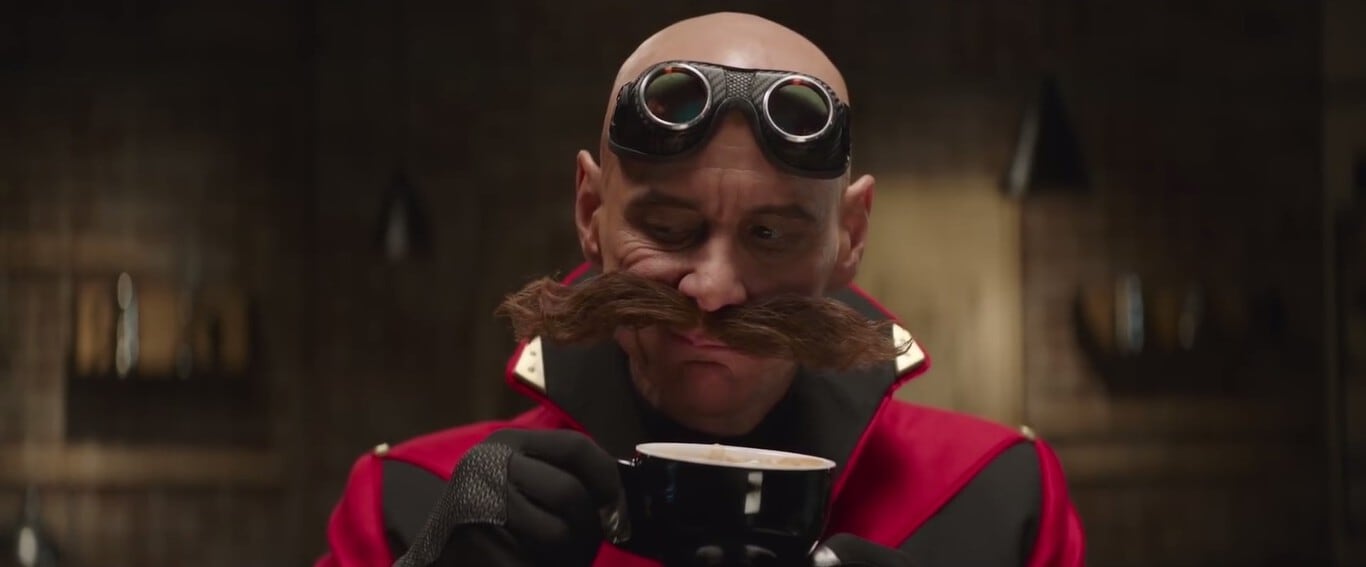 Carrey como el villano en "Sonic ".