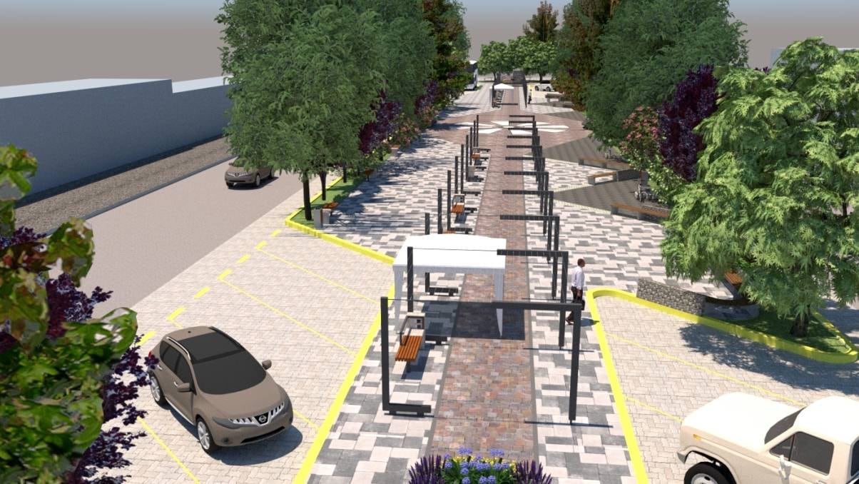 Así será el nuevo Paseo del Artesano e informador turístico en el kilómetro cero de Alvear.