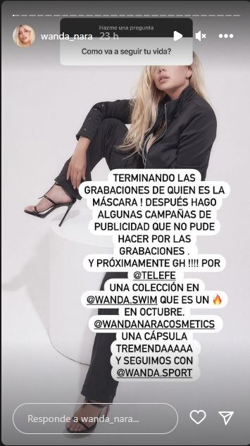 La agenda de Wanda Nara