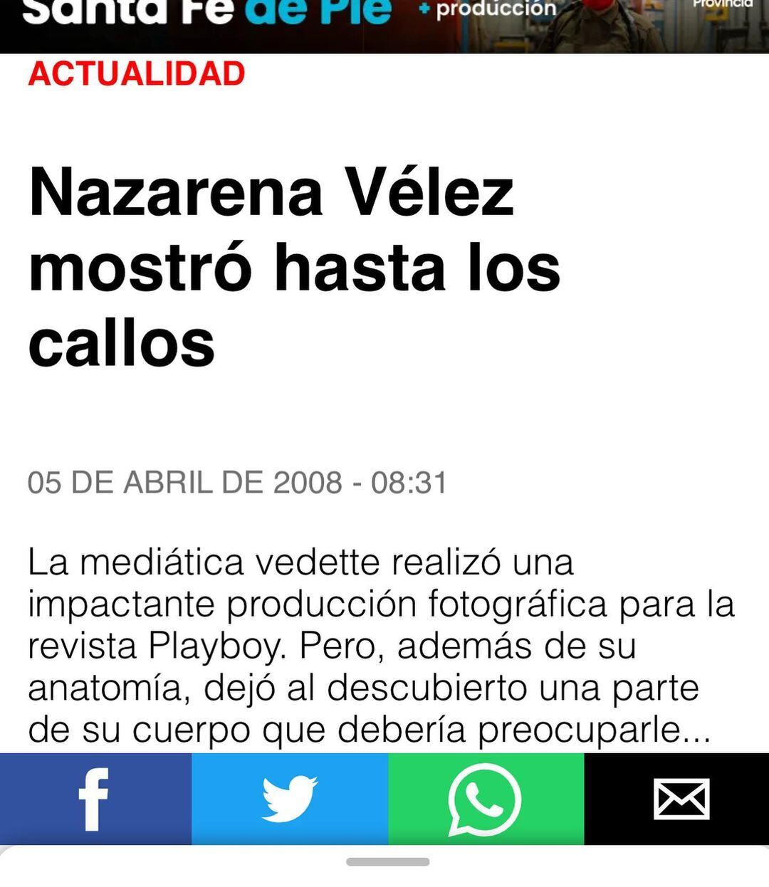 Nazarena Vélez y un recuerdo a las críticas que recibió por su imagen