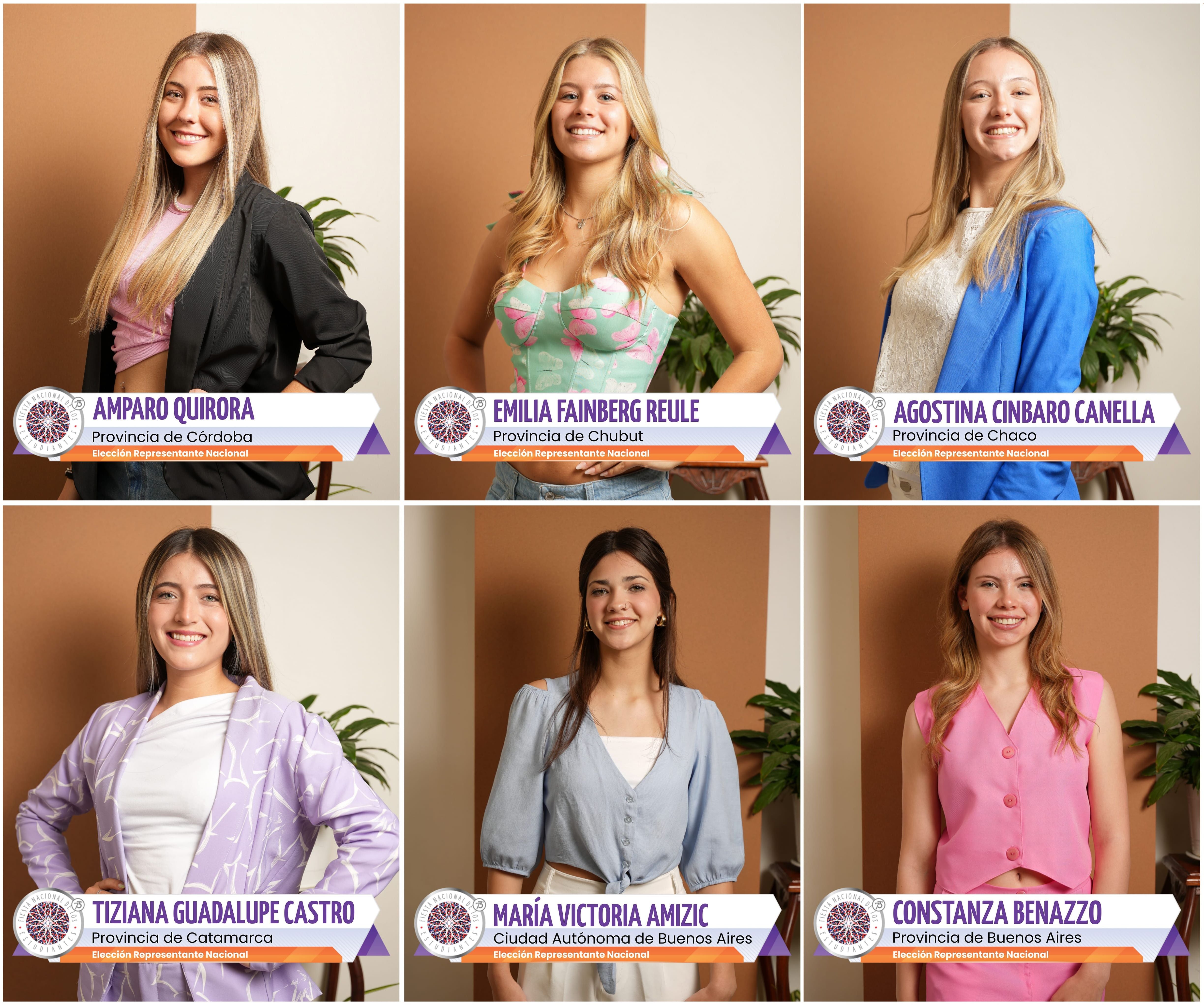 Candidatas provinciales a representante nacional de los estudiantes, para la elección de este viernes 27 de septiembre en San Salvador de Jujuy.