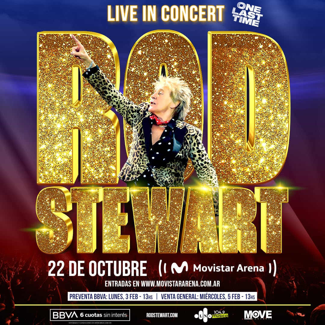 Rod Stewart en Argentina 2025: dónde y cuándo se presenta con su gira One Last Time