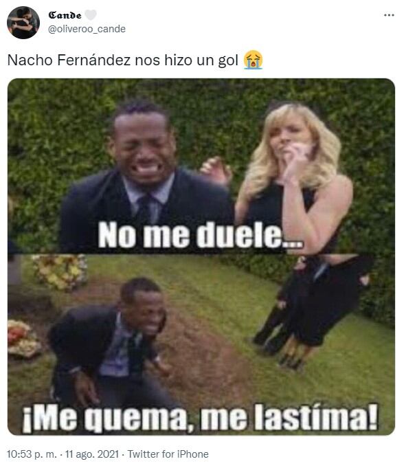 Los mejores memes tras el gol de Nacho Fernández a River