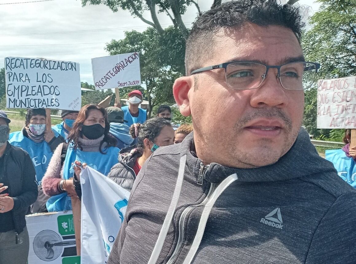 Sebastián López, secretario adjunto del Sindicato de Empleados y Obreros Municipales (SEOM) de Jujuy.