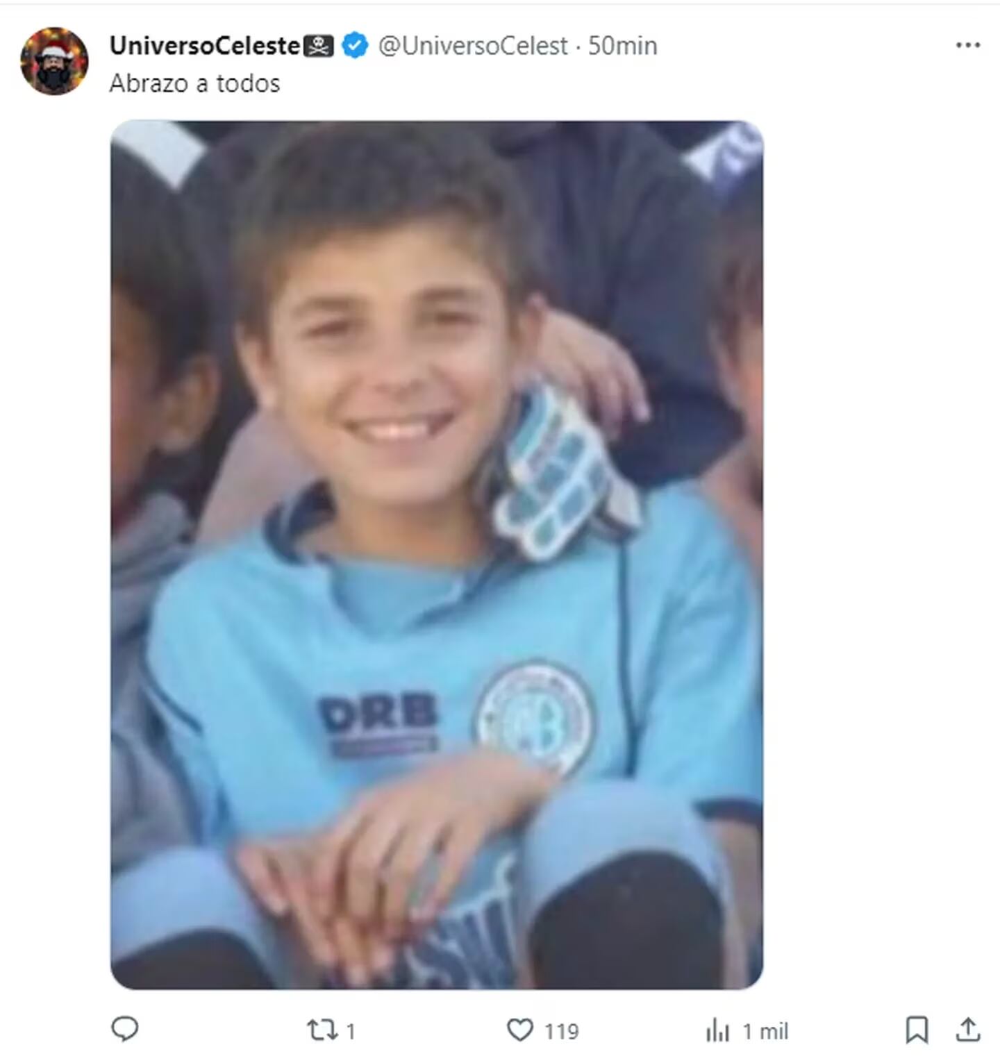 Julián Álvarez con la camiseta de Belgrano.