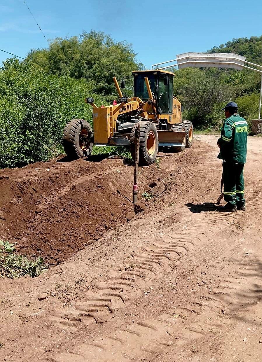 Trabajos de reparación de caminos.